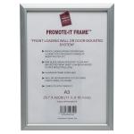 Photo Album Co Poster/Photo Snap Frame A3 Aluminium Frame Plastic Front Silver 15908PA