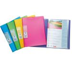Pentel Recycology A4 Vivid Display Book 30 Pocket Assorted Colours (Pack 5) 16930PE