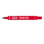 Pentel N50 Permanent Marker Bullet Tip 2.2mm Line Red (Pack 12) 17035PE