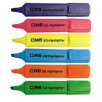 Value Highlighter Chisel Asstd Pack of 6