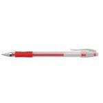 ValueX Retractable Ballpoint Pen Rubber Grip 1.0mm Tip 0.7mm Line Red (Pack 10) 18925HA