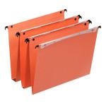 Esselte Orgarex A4 Vertical File Card 30mm Base Orange (Pack 25) 21633 21165ES