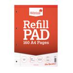 Silvine A4 Refill Pad Ruled 160 Pages Red (Pack 6) 21512SC