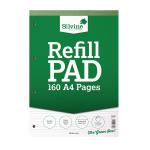 Silvine A4 Refill Pad Narrow Ruled 160 Pages Green (Pack 6) 21638SC