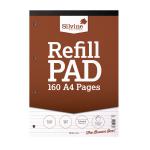 Silvine A4 Refill Pad Ruled 160 Pages Brown (Pack 6) 21813SC