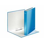 Leitz WOW Ring Binder Laminated Paper on Board 2 D-Ring A4 25mm Rings Blue (Pack 10) 42410036 22278ES
