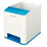Leitz WOW Dual Colour Sound Pen Holder White/Blue 536310036 22586ES