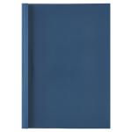 GBC Thermal Binding Cover A4 4mm Clear PVC Front Royal Blue Leathergrain Back (Pack 100) 24420AC