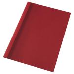 GBC Thermal Binding Cover A4 1.5mm Clear PVC Front Red Leathergrain Back (Pack 100) 24434AC