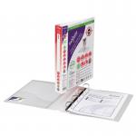 Snopake Executive Presentation Ring Binder Polypropylene 4 D-Ring A4 25mm Rings Clear (Pack 10) 31672SN