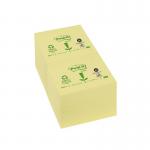 Post-it Notes Recycled 76x76mm 100 Sheets Canary Yellow (Pack 12) 7100172758 32442TT