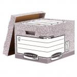 Fellowes Bankers Box System Heavy Duty R-Kive Storage Box Board Grey (Pack 10) 81801 35270FE