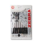 Zebra Z-Grip Retractable Ballpoint Pen 1.0mm Tip Black (Pack 10) 36730ZB