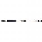 Zebra F-301 Deluxe Retractable Ballpoint Pen 1.0mm Tip 0.5mm Line Stainless Steel Barrel Black Ink 36758ZB