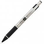 Zebra F-301 Deluxe Retractable Ballpoint Pen 1.0mm Tip 0.5mm Line Stainless Steel Barrel Black Ink (Pack 2) 36772ZB
