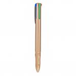 Zebra Rose Gold 4 Colour Ballpoint Pen 1.0mm Tip 0.7mm Line Rose Gold Barrel Black/Blue/Green/Red Ink (Pack 10) 37178ZB