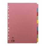 Concord Divider 10 Part A4 (2x5 Colours) 160gsm Board Pastel Assorted Colours 39463CC