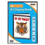 Tiger A3 Presentation Display Book 10 Pocket Black 42617TG