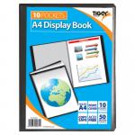 Tiger A4 Presentation Display Book 10 Pocket Black 42638TG