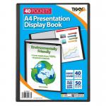 Tiger A4 Presentation Display Book 40 Pocket Black 42652TG