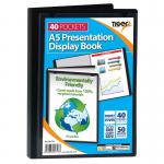 Tiger A5 Presentation Display Book 40 Pocket Black 42666TG