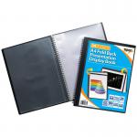 Tiger A4 Fold Back Display Book 24 Pocket Black 42680TG