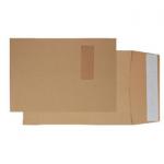 Blake Purely Packaging Pocket Gusset Envelope C4 Peel and Seal Window 25mm Gusset 130gsm Manilla (Pack 125) 48399BL