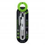 Tombow AirPress Retractable Ballpoint Pen 0.7mm Tip White Barrel Black Ink 48679TW