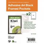A4 Adhesive Display Frm Mag Pack of 2 Bk