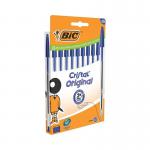Bic Cristal Ballpoint Pen 1.0mm Tip 0.32mm Line Blue (Pack 10) 54237BC