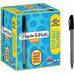 Paper Mate InkJoy 100 Ballpoint Pen 1.0mm Tip 0.7mm Line Black (Pack 80 Plus 20 Free) 56015NR