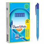 Paper Mate InkJoy 100 Retractable Ballpoint Pen 1.0mm Tip 0.7mm Line Blue (Pack 20) 56092NR