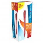 Paper Mate InkJoy 100 Retractable Ballpoint Pen 1.0mm Tip 0.7mm Line Red (Pack 20) 56099NR