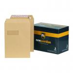 New Guardian Pocket Envelope C4 Peel and Seal Power-Tac Easy Open Window 130gsm Manilla (Pack 250) 58801BG