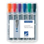 Staedtler Lumocolor Flipchart Marker Bullet Tip 2mm Line Assorted Colours (Pack 6) 60901SR