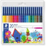 Staedtler Noris Fibre-Tip Pen 1mm Line Assorted Colours (Pack 20) 326 WP20 60971SR