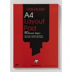 Clairefontaine Goldline A4 Layout Pad Bank Paper 50gsm 40 Pages White Paper GPL1A4 65664EX