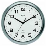 Acctim Cadiz Wall Clock Radio Controlled 255mm Silver 74137 67386AT