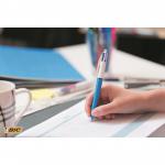 Bic 4 Colours Original Ballpoint Pen 1mm Tip 0.32mm Line Blue/White Barrel Black/Blue/Green/Red Ink (Pack 12) 68359BC