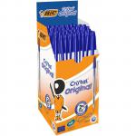 Bic Cristal Ballpoint Pen 1.0mm Tip 0.32mm Line Blue (Pack 50) 68625BC