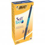Bic SoftFeel Clic Retractable Ballpoint Pen 1mm Tip 0.32mm Line Blue (Pack 12) 68737BC
