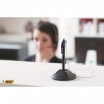 Bic 4 Colours Balllpoint Desk Pen 1mm Tip 0.32mm Line Black Barrel Blue Ink 68982BC