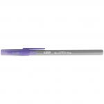 Bic Round Stic Grip Ballpoint Pen 1mm Tip 0.32mm Line Purple (Pack 40) 69059BC