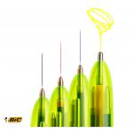 Bic 4 Colours Fluo Ballpoint Pen and Highlighter 1mm Tip 0.32mm Line and 1.6mm Tip 0.42mm Line Yellow/White Barrel Black/Blue/Red/Yellow Ink (Pack 12) 69255BC