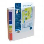 Exacompta Kreacover Prem Touch Lever Arch File PVC A4 80mm Spine Width White (Pack 10) 69581EX