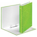 Leitz WOW Ring Binder Laminated Paper on Board 2 D-Ring A4 25mm Rings Green (Pack 10) 42410054 72052AC
