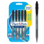 Paper Mate Flexgrip Ultra Retractable Ballpoint Pen 1.0mm Tip 0.5mm Line Black (Pack 5) 73060NR