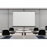Bi-Office Portable Tripod Projection Screen 1250x1250mm Black Border Black Housing 73109BS