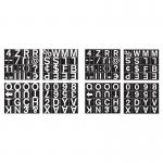 Bi-Office Magnetic Letters Numbers and Symbols 23mm White on Black CAR0702 73123BS
