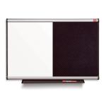 Nobo Prestige Combination Black Foam/Magnetic Whiteboard Aluminium Frame 1200x900mm QBPK9060 76889AC